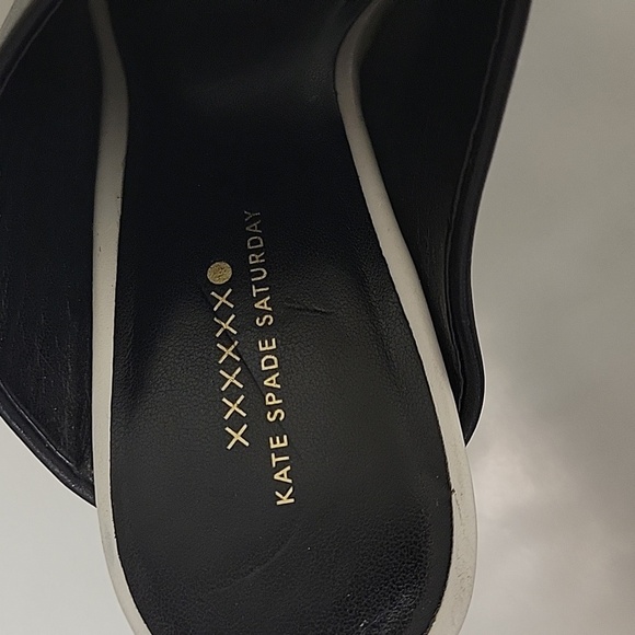 Kate Spade Saturday black white mule sz 6.5 - Picture 4 of 6